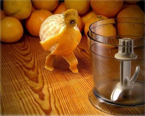 Foto Divertente: Arancia che si frulla