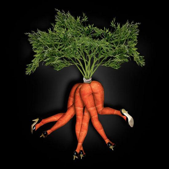 Foto Divertente: Gambe di donne che sembrano carote