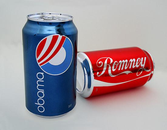 Foto Divertente: Lattine propagandistiche Obama e Romney