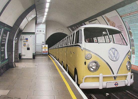 Furgone Volkswagen adibito a metropolitana