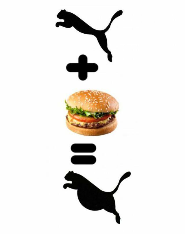 Foto Divertente: L'immagine della Puma sommato ad un panino
