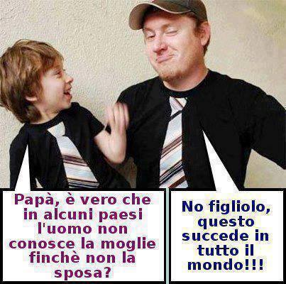 Foto Divertente: Dialogo tra padre e figlio sulla donna