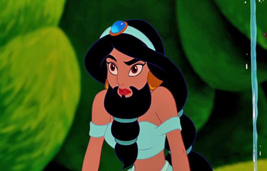  Jasmine di Alladin con la barba