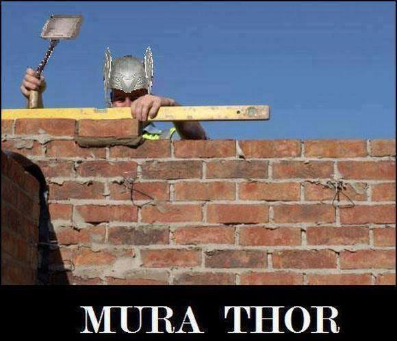 Foto Divertente: Thor che lavora come muratore