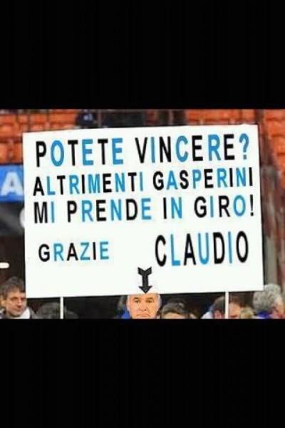 Foto Divertente: Striscione dedicato a Ranieri