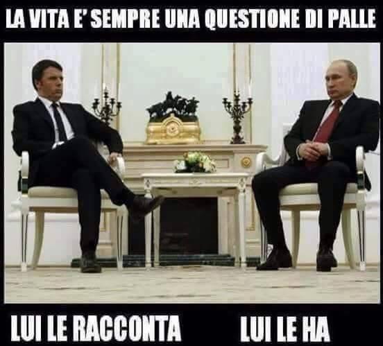 Renzi e Putin che parlano tra loro