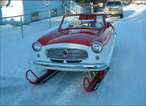 Foto Divertente: Auto con sci