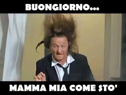 Francesco Salvi con la faccia buffa