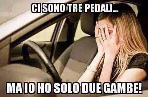 Foto Divertente: Donna in preda al panico in auto