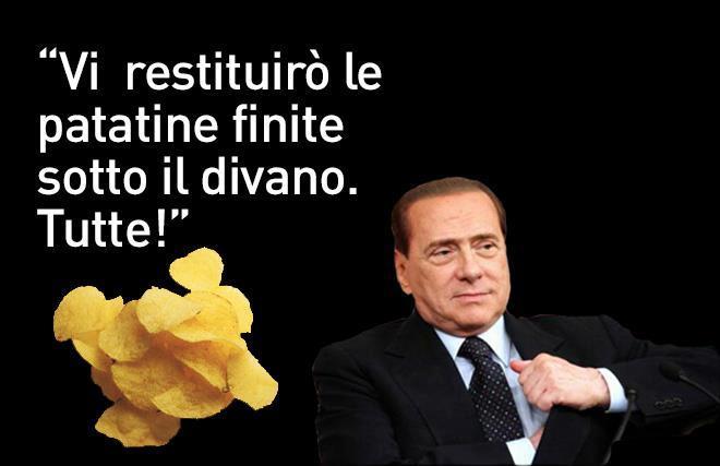 Foto Divertente: Berlusconi restituisce le patatine