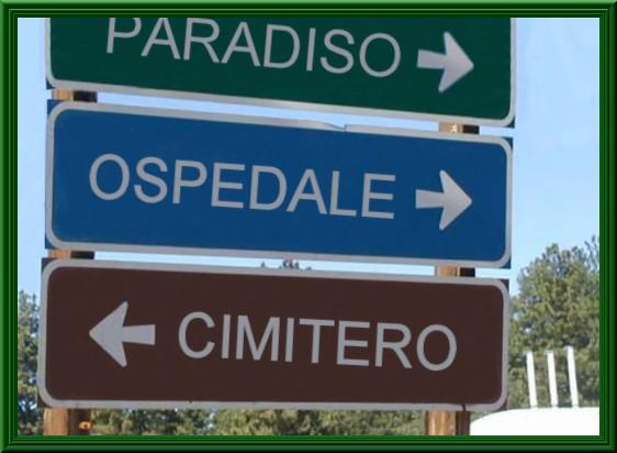 Cartello con scritte le direzioni