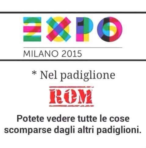 Foto Divertente: Scritta al padiglione rom dell'expo