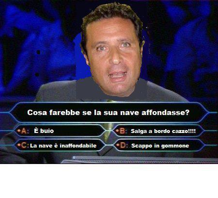 Foto Divertente: Schettino al milionario di Jerry Scotti
