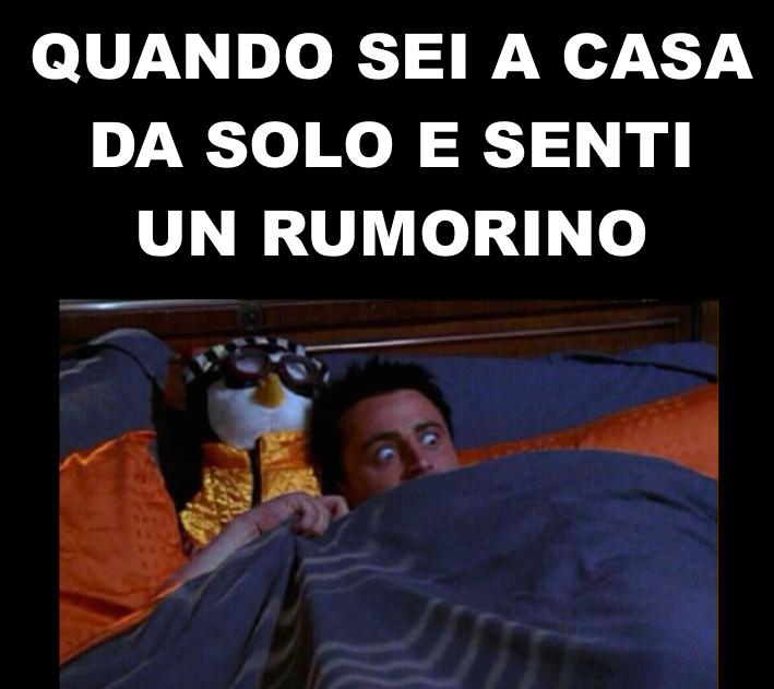 Foto Divertente: L'espressione di quando sei a letto e hai paura 