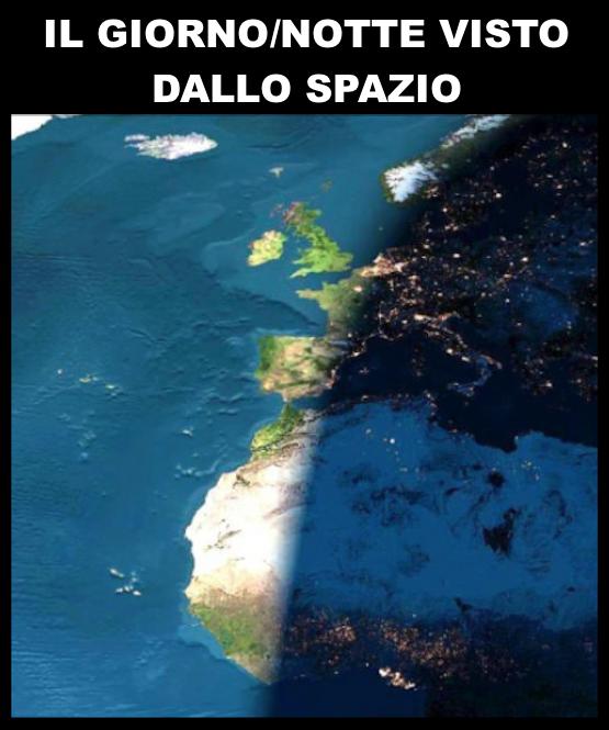 Foto Divertente: Il giorno e la notte vista dallo spazio
