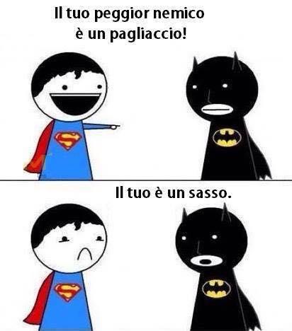 Foto Divertente: Superman e Batman che si prendono in giro