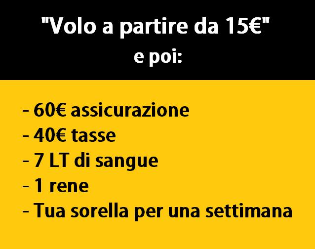 Foto Divertente: Cosa include il volo a basso costo