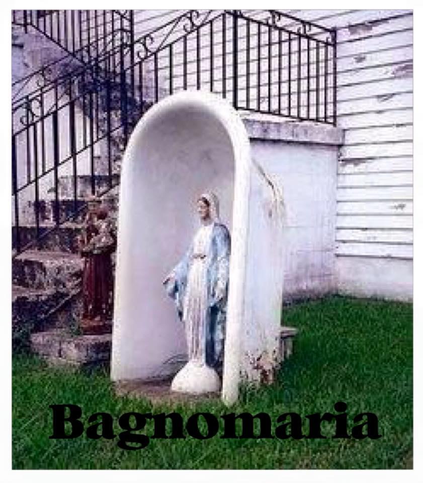 Madonnina dentro ad una teca simile alla vasca da bagno