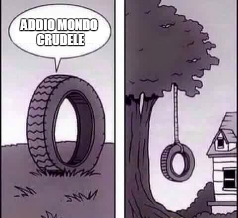 Foto Divertente: Gomma attaccata ad un albero come altalena