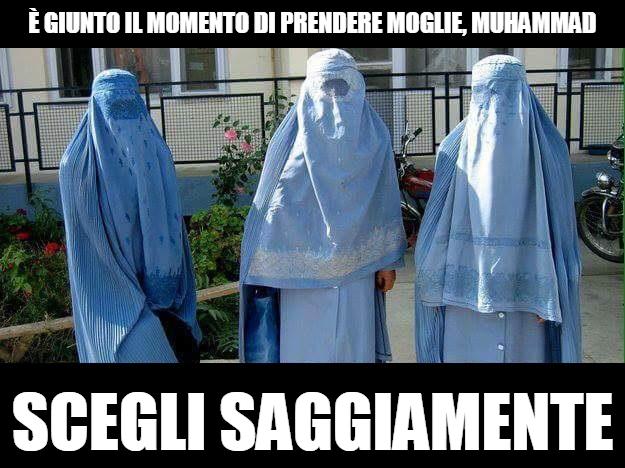 Foto Divertente: Uomo deve scegliere come sposa tre donne con il burka