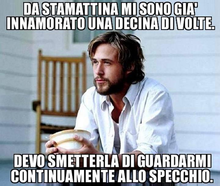 Foto Divertente: Uomo innamorato di se stesso