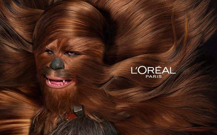 Scimmia come personaggio per pubblicità della Loreal