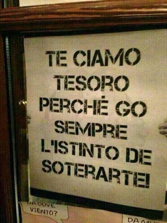 Cartello in veneto con istinto macabro
