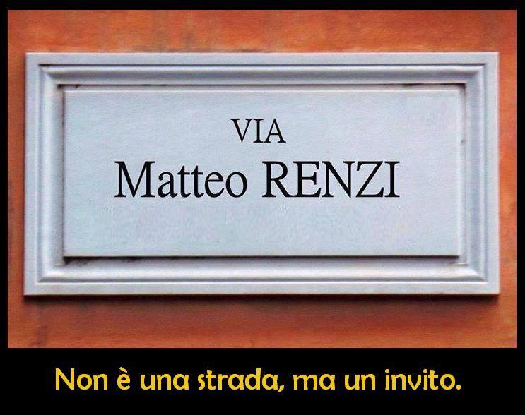 Strada intitolata a Renzi