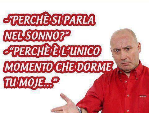 Foto Divertente: Si può parlare solo di notte perchè dorme la moglie