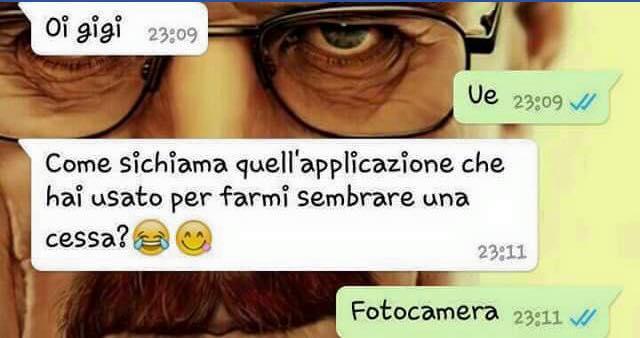 SMS che spiega quale applicazione usare per imbruttirsi