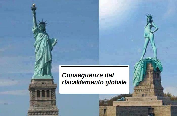 Foto Divertente: Statua della libertà spogliata