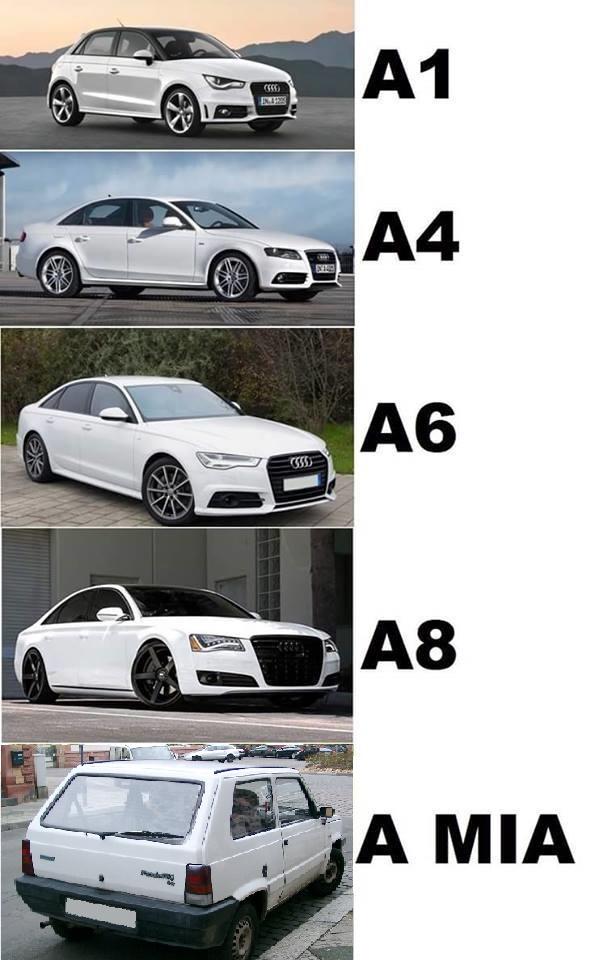 Macchine Audi e una panda