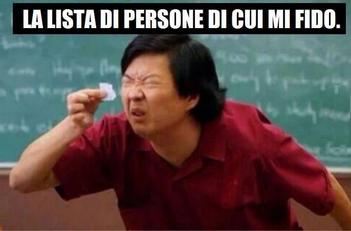 Giapponese che guarda una lista piccolissima 