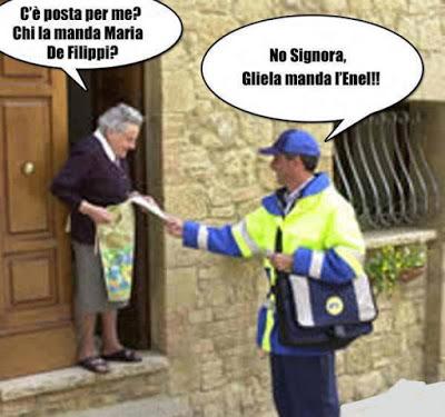 Foto Divertente: Signora anziana che riceve bolletta Enel