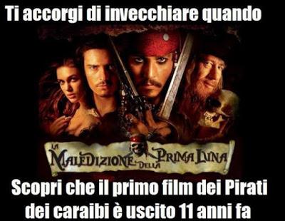 Locandina dei Pirati dei Caraibi di 11 anni fa