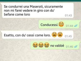 Messaggio via whatsapp con la parola conducessi!