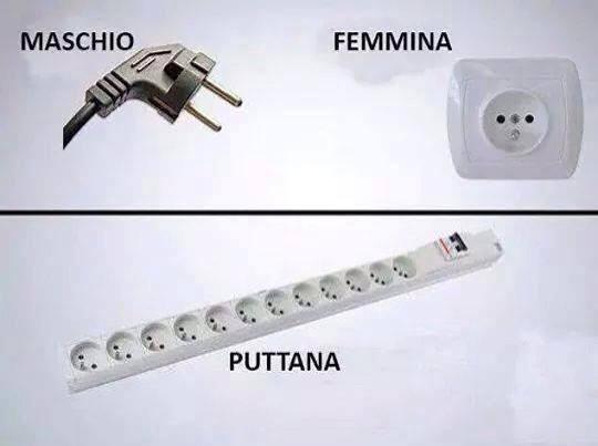 Una presa, una spina ed una ciabatta
