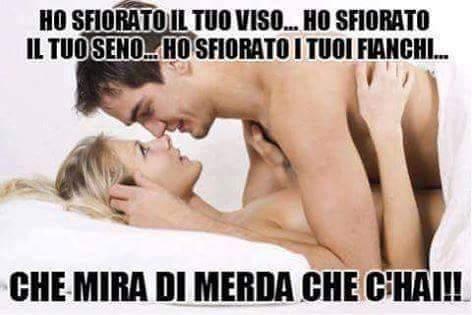 Uomo che ha sfiorato il corpo di una donna...ed è senza mira