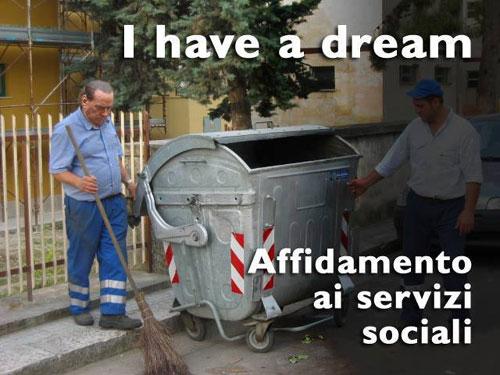 Berlusconi servizi sociali