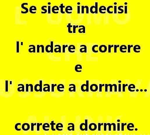 Foto Divertente: Indecisione tra andare a correre e dormire
