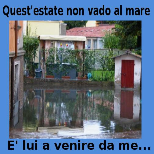 Strada allagata...come se ci fosse un mare tra le case