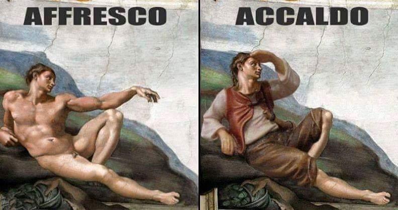 Foto Divertente: Dipinto con o senza vestiti...affresco o accaldo!
