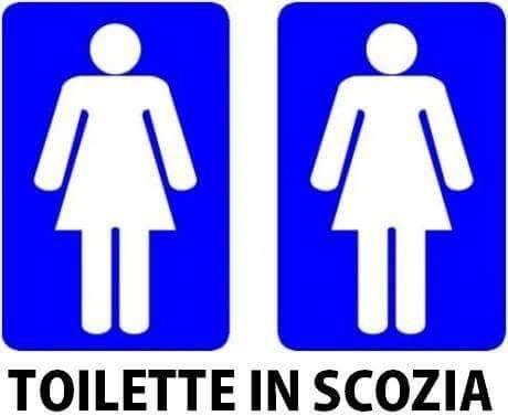 Foto Divertente: Targhetta del wc in Scozia