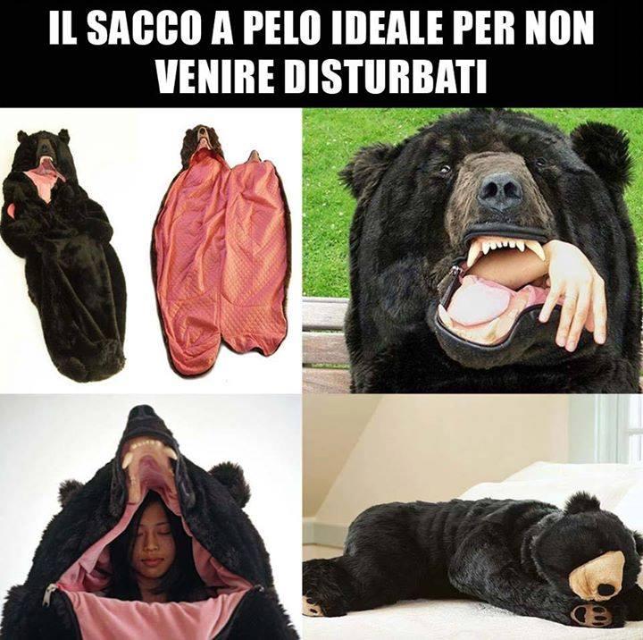 Sacco a pelo a forma di orso
