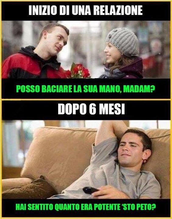 Come si comporta l'uomo all'inizio e dopo una relazione 