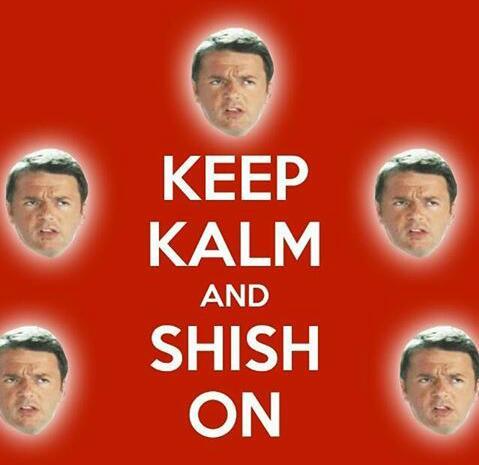 Keep calm con faccia di Renzi