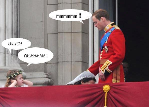 Foto Divertente: Principe William con la moglie