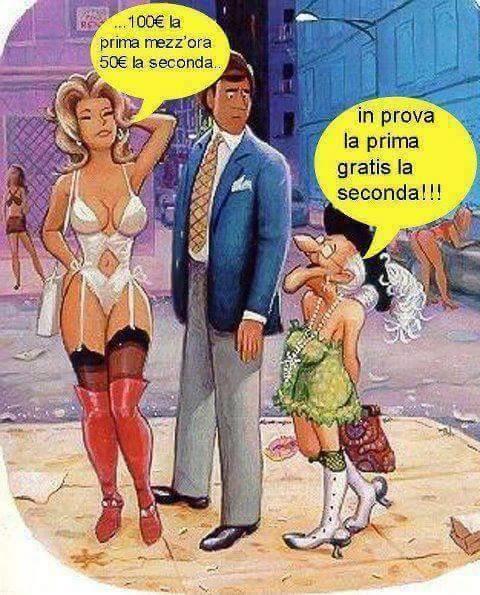 Foto Divertente: Prostituta anziana e una giovane convincono un uomo