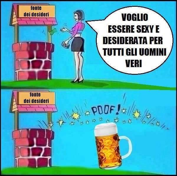 Foto Divertente: Donna che viene trasformata in birra