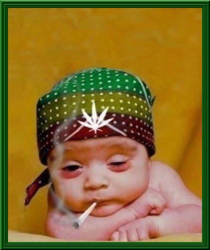 Foto Divertente: Bambino che fuma una canna